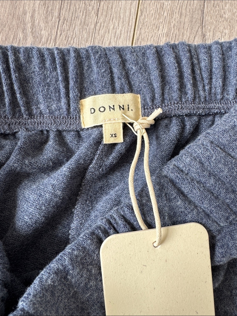 DONNI. Sweater Henley Super Soft Lounge Knit Shorts XS Blue NEW - Picture 4 of 6